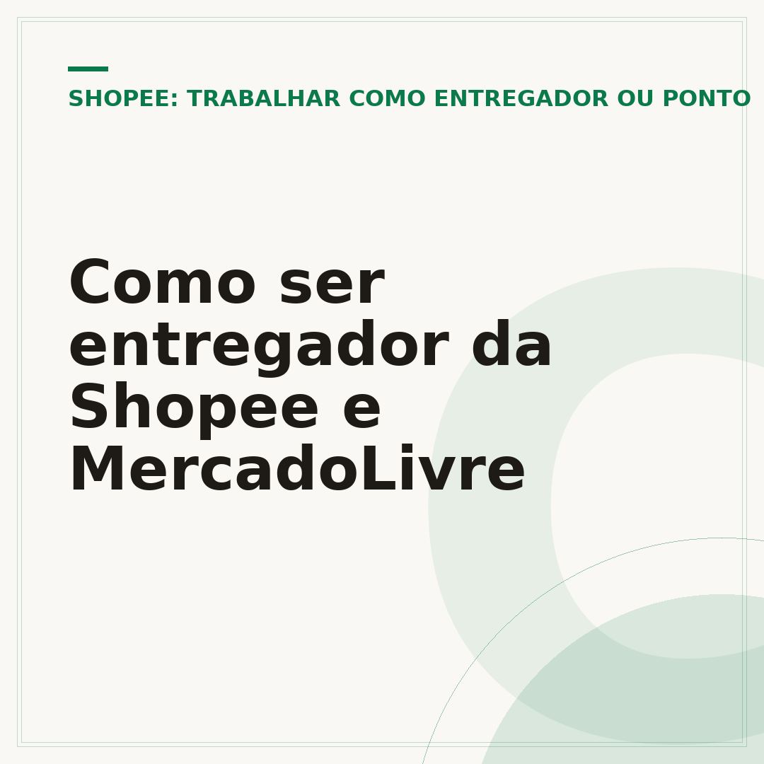 Como ser entregador da Shopee e MercadoLivre