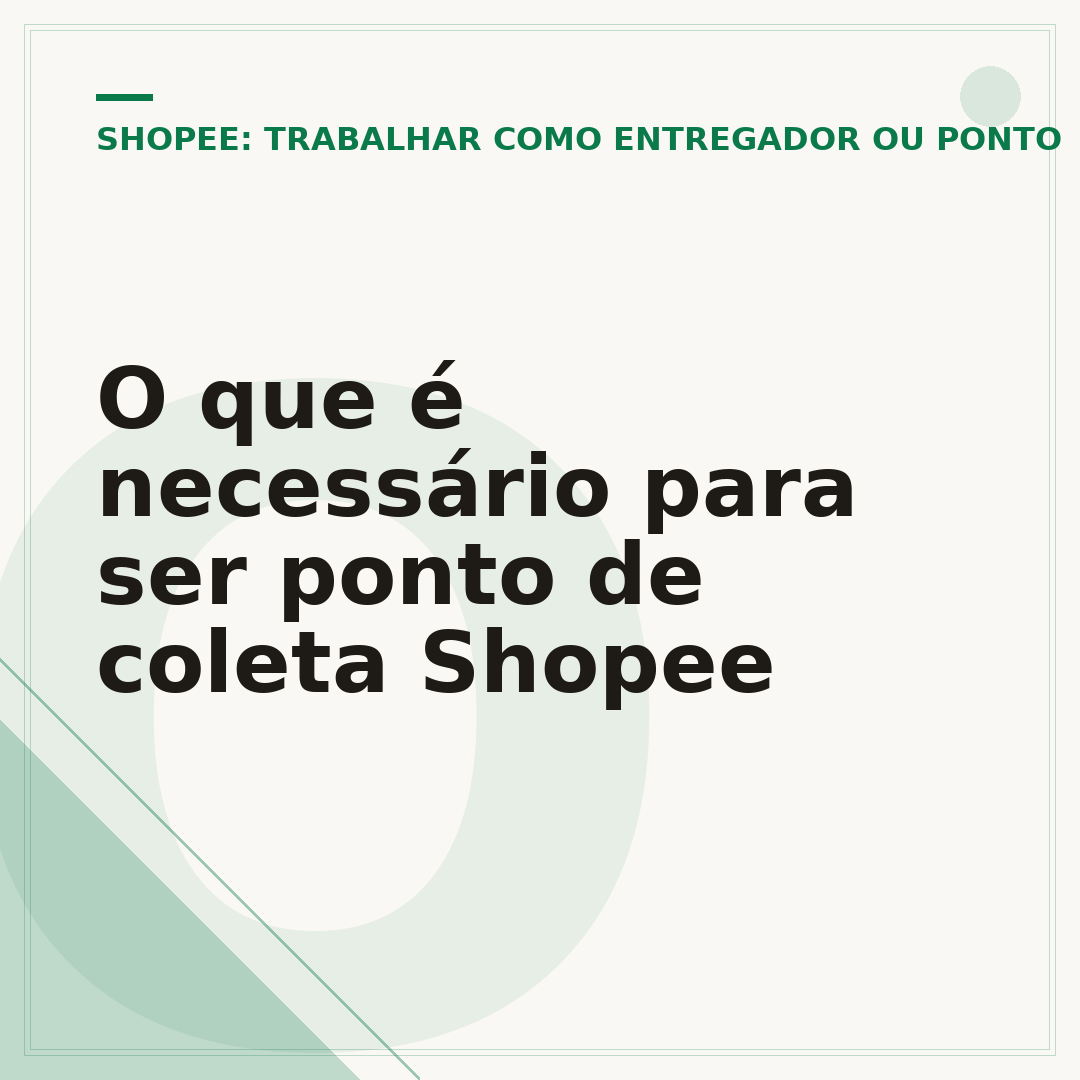 O que é necessário para ser ponto de coleta Shopee