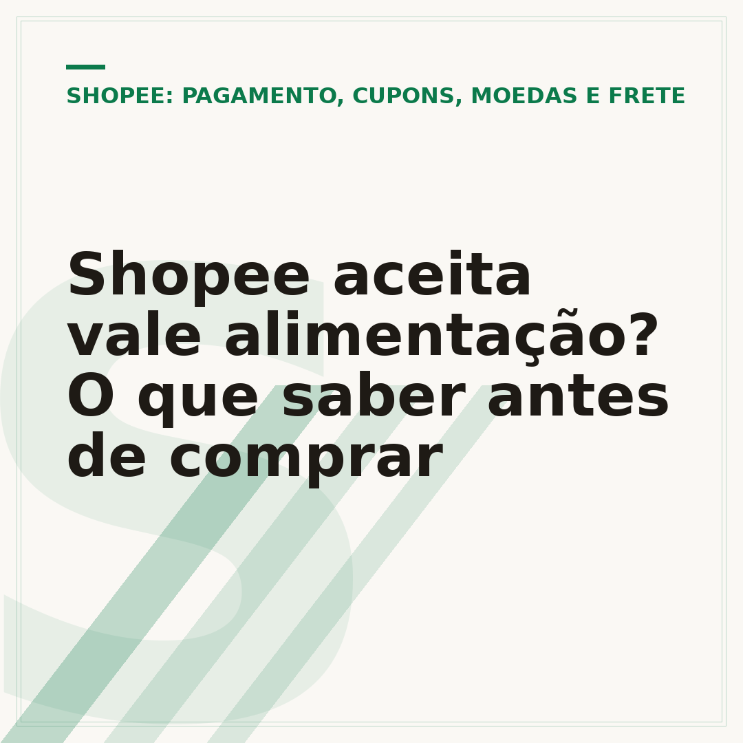 Shopee aceita vale alimentação? O que saber antes de comprar