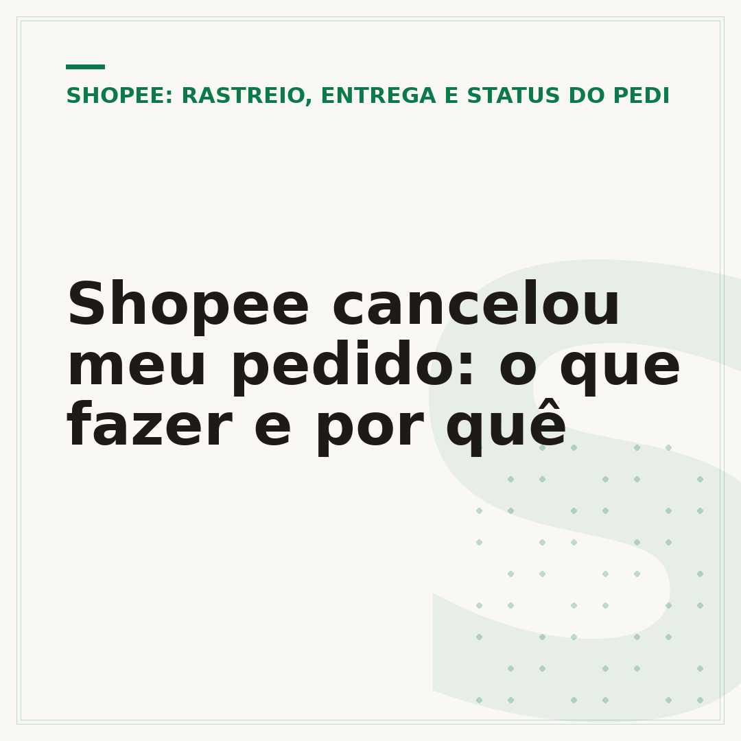 Shopee cancelou meu pedido: o que fazer e por quê