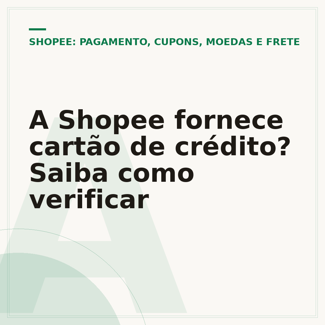 A Shopee fornece cartão de crédito? Saiba como verificar