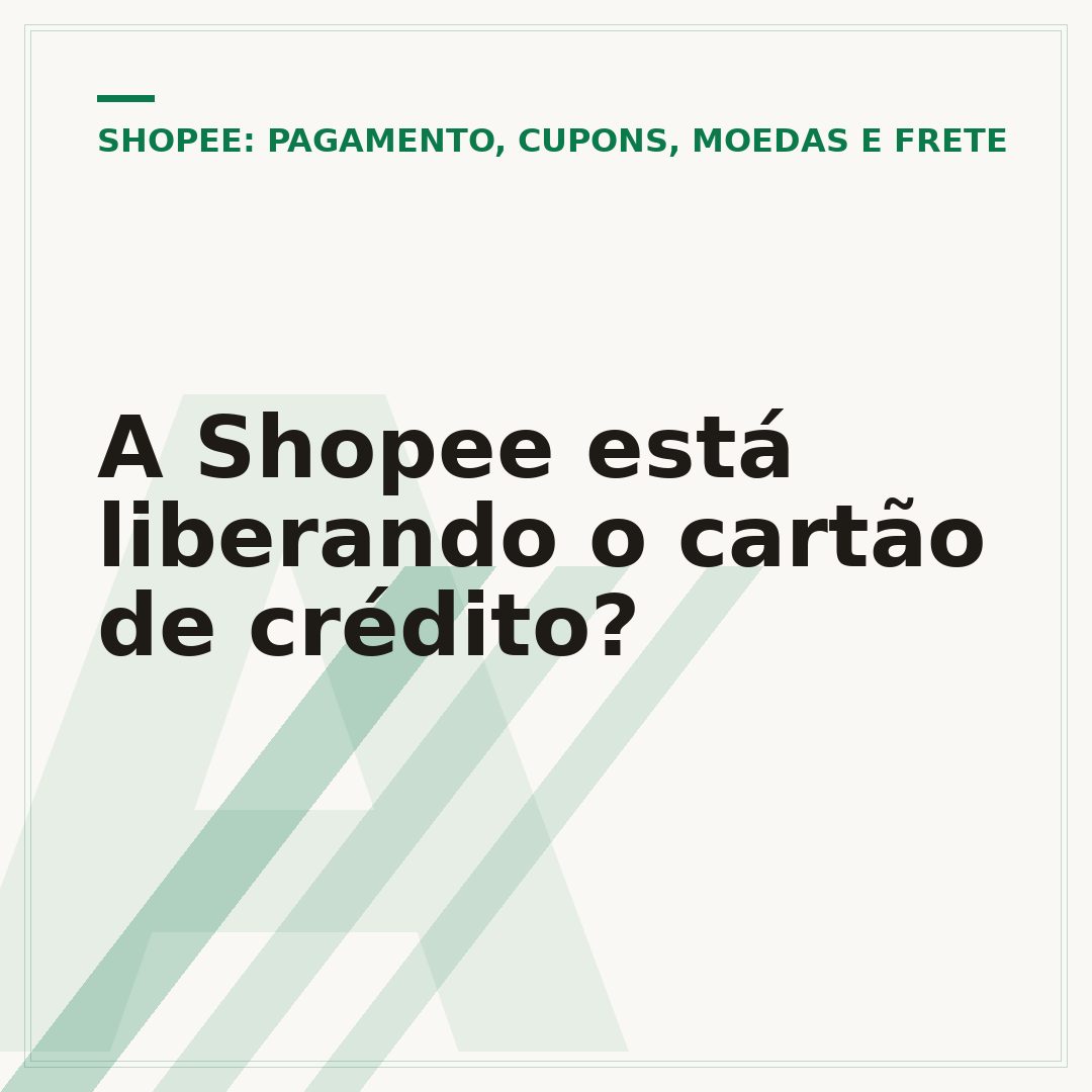 A Shopee está liberando o cartão de crédito?