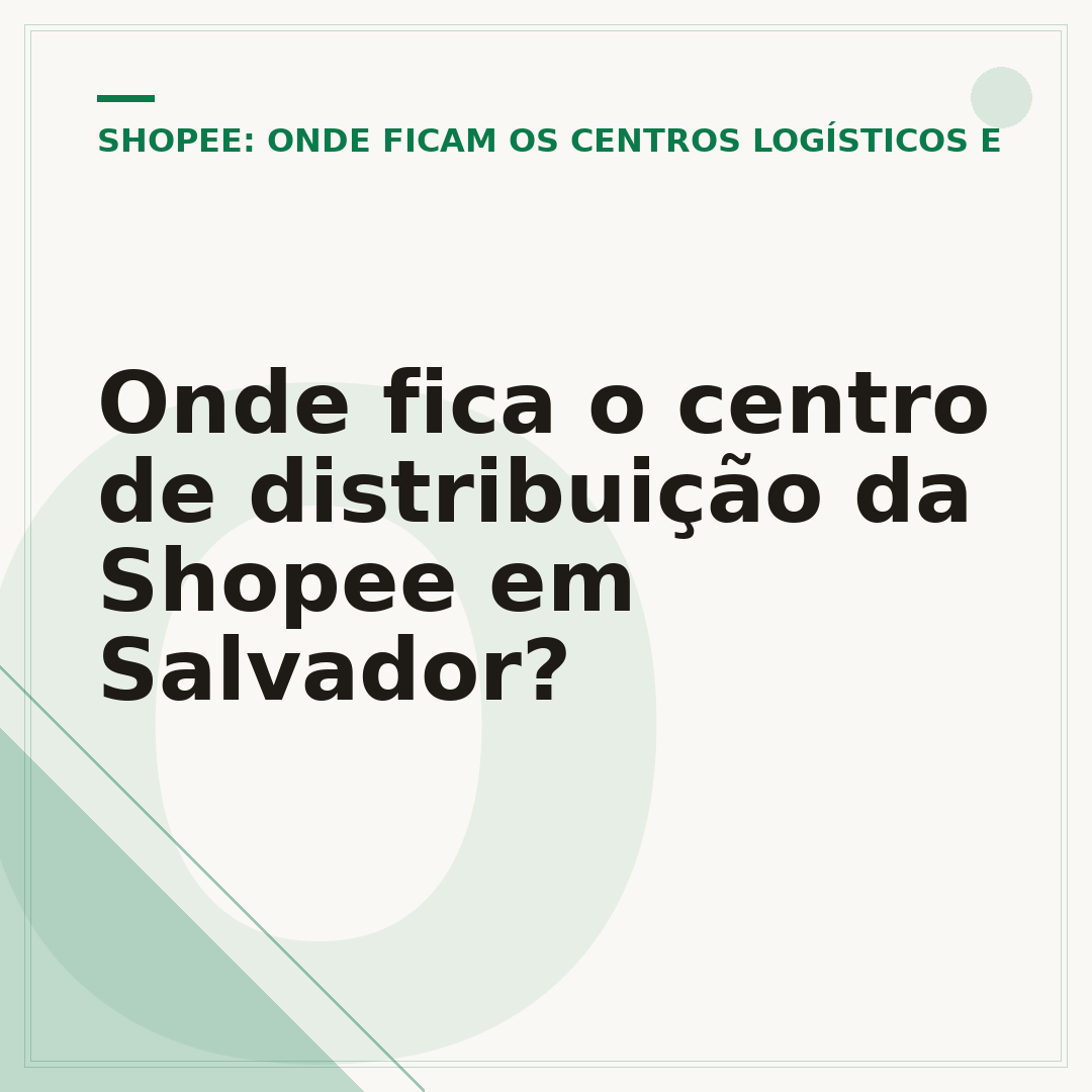 Onde fica o centro de distribuição da Shopee em Salvador?