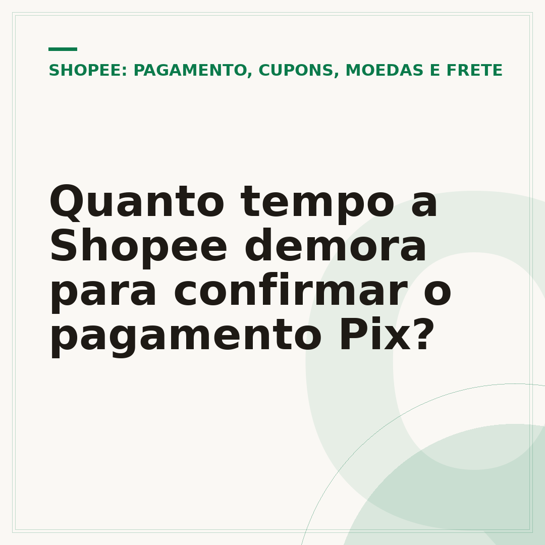 Quanto tempo a Shopee demora para confirmar o pagamento Pix?