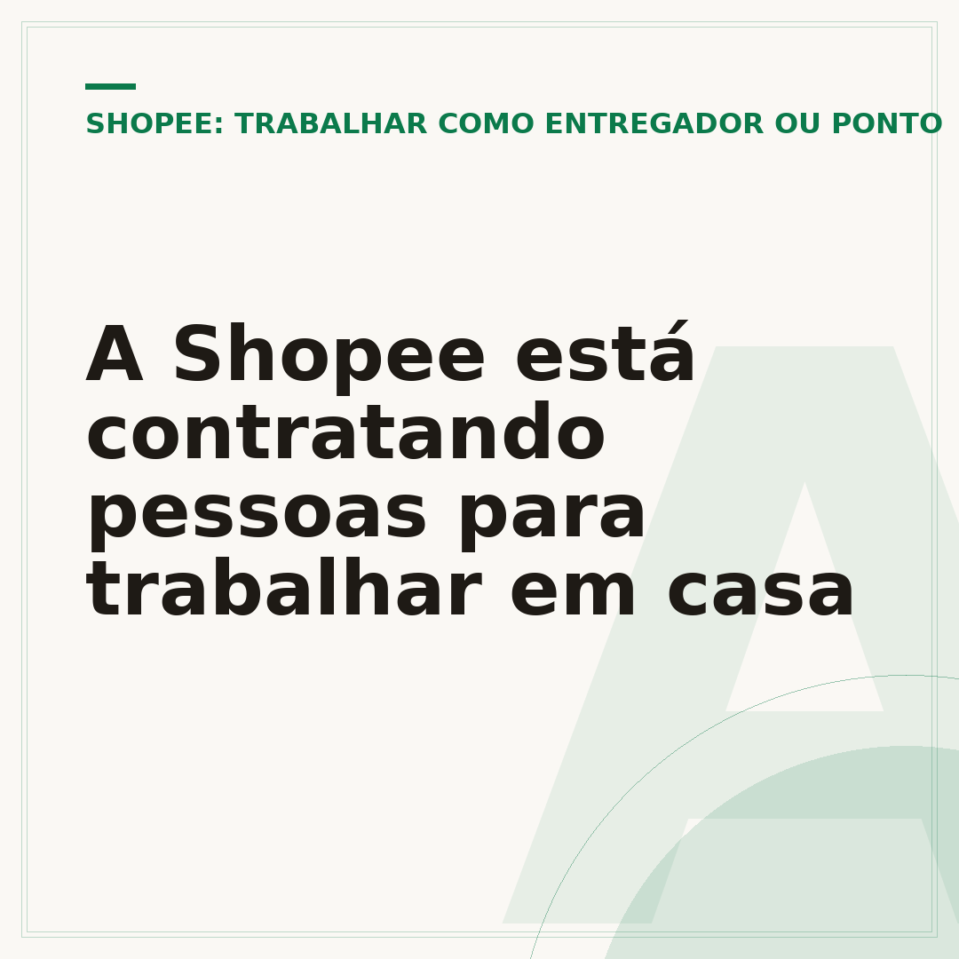 A Shopee está contratando pessoas para trabalhar em casa