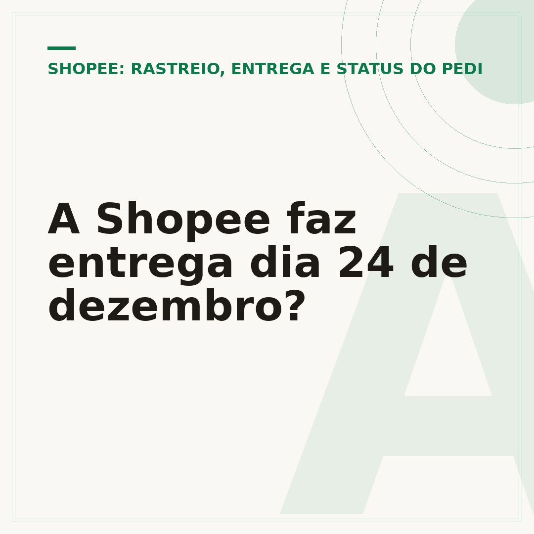 A Shopee faz entrega dia 24 de dezembro?