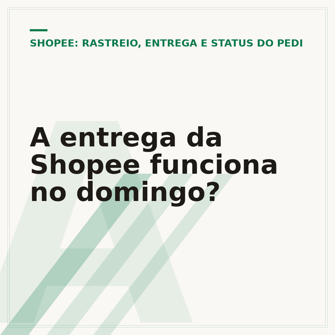 A entrega da Shopee funciona no domingo?
