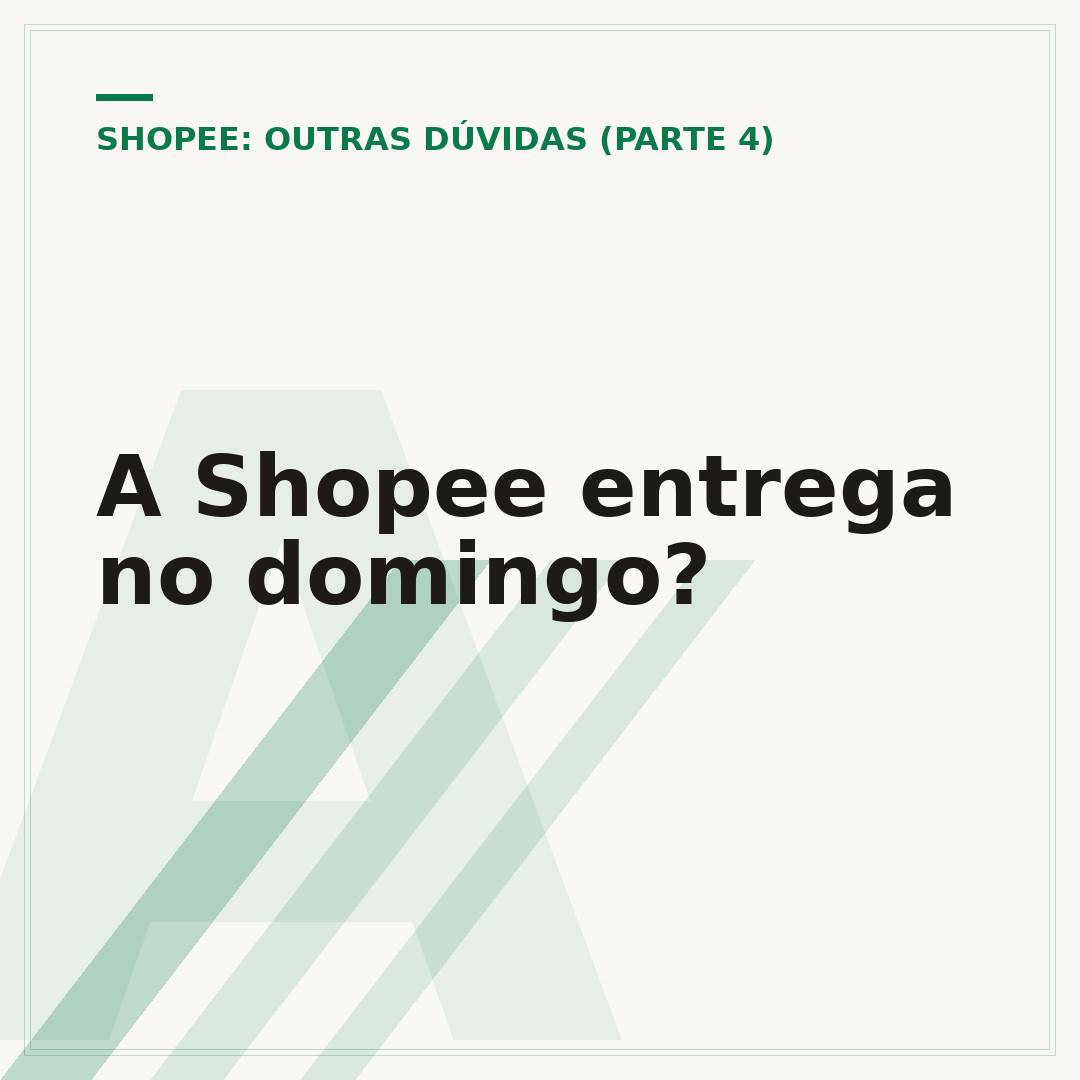 A Shopee entrega no domingo?