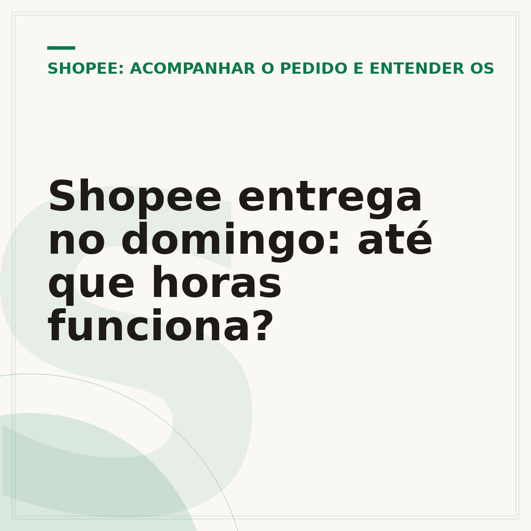 Shopee entrega no domingo: até que horas funciona?
