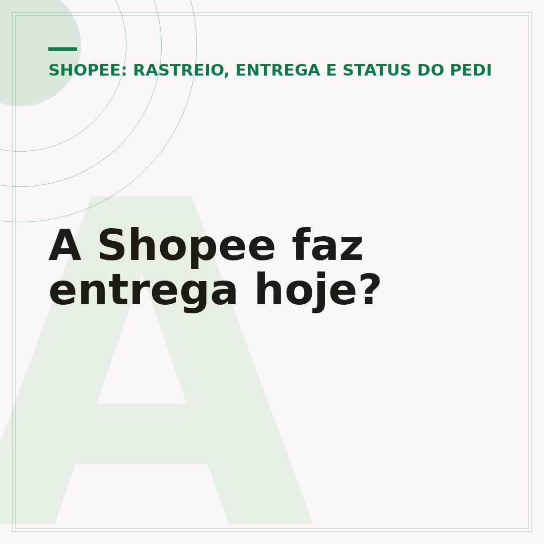A Shopee faz entrega hoje?