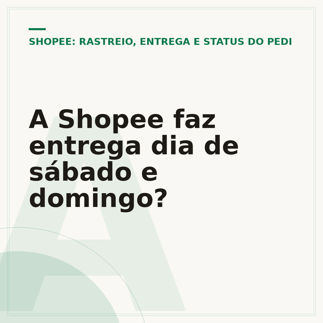 A Shopee faz entrega dia de sábado e domingo?