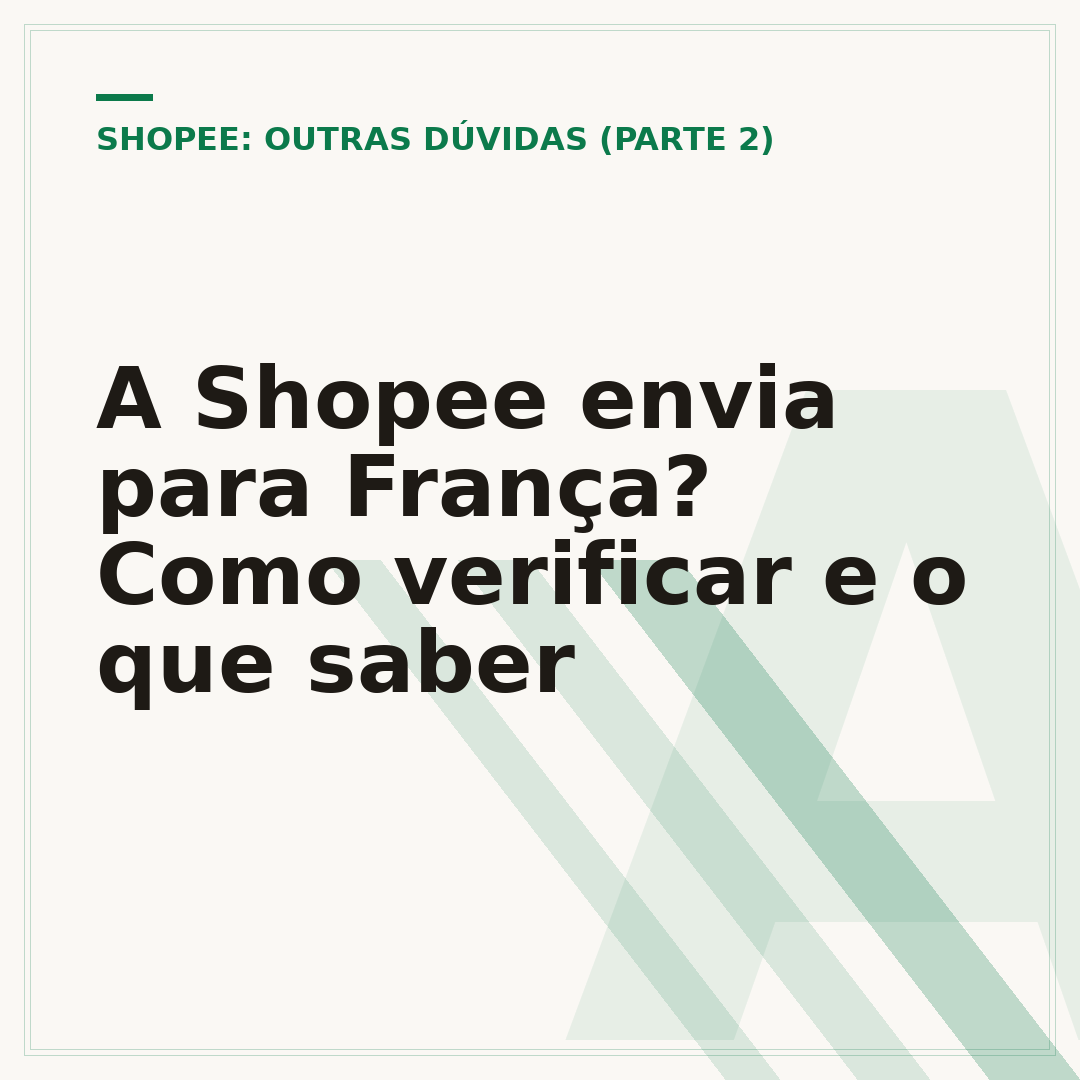 A Shopee envia para França? Como verificar e o que saber
