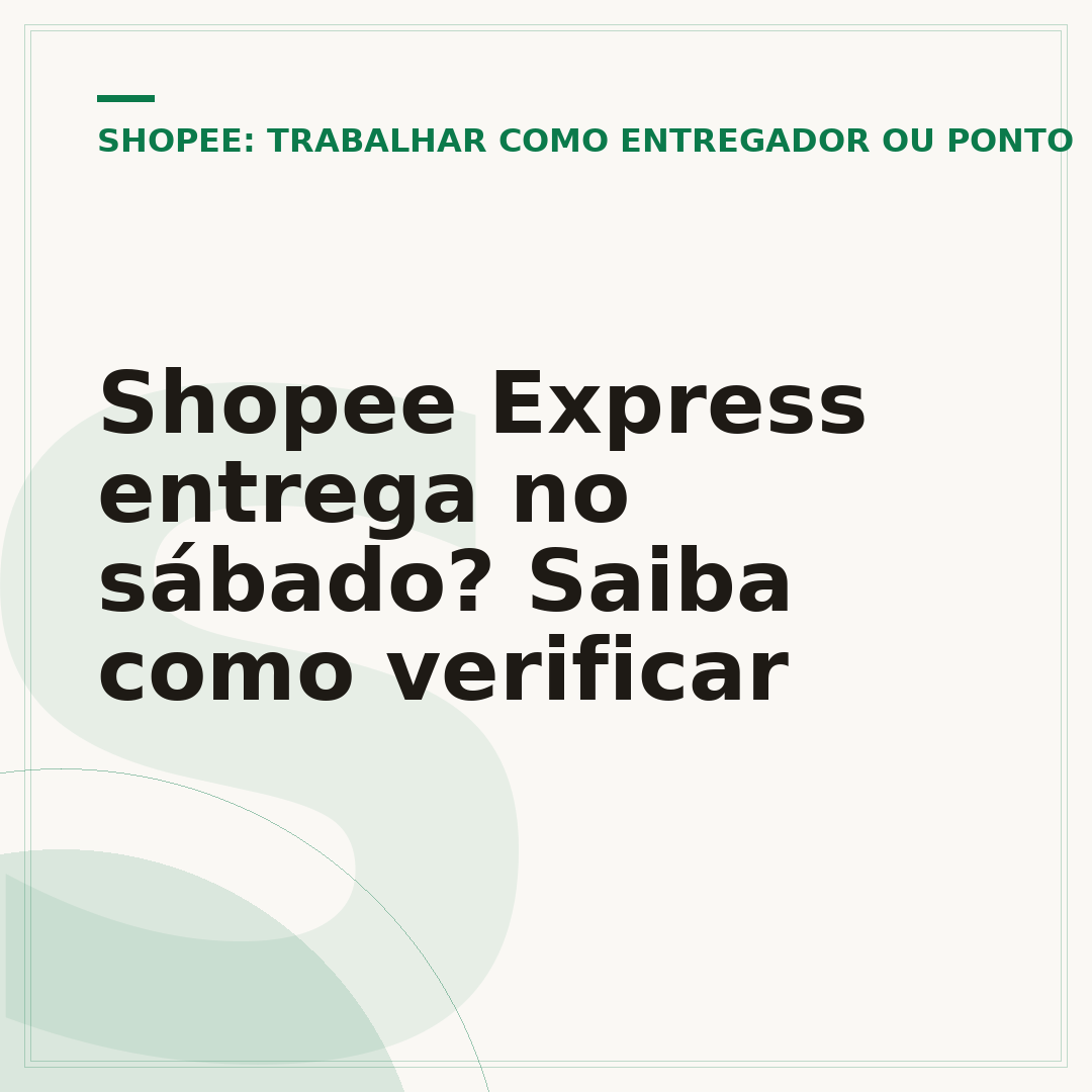 Shopee Express entrega no sábado? Saiba como verificar
