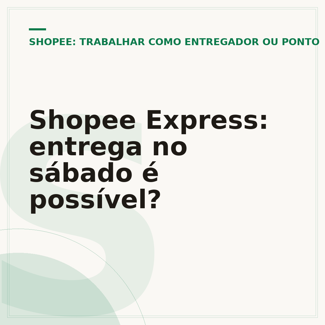 Shopee Express: entrega no sábado é possível?
