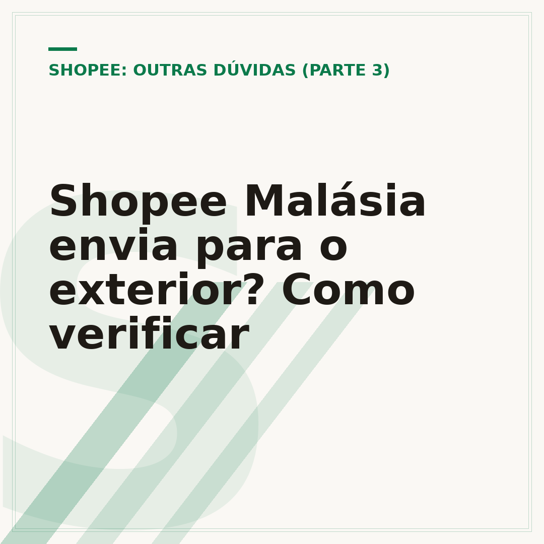 Shopee Malásia envia para o exterior? Como verificar