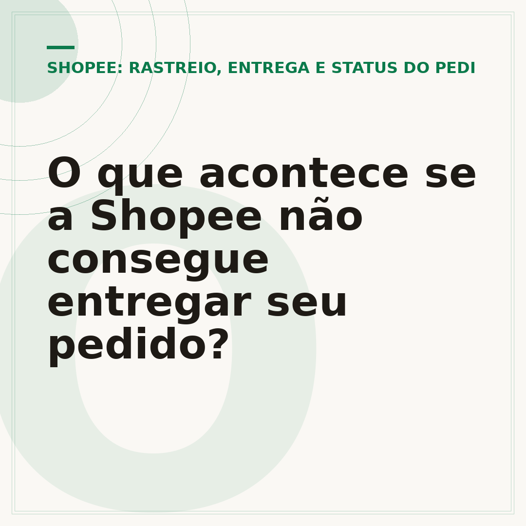 O que acontece se a Shopee não consegue entregar seu pedido?
