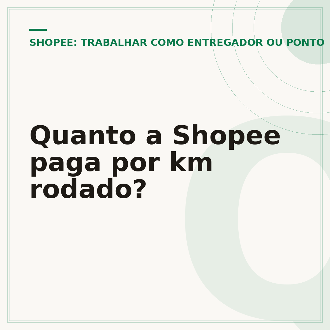 Quanto a Shopee paga por km rodado?