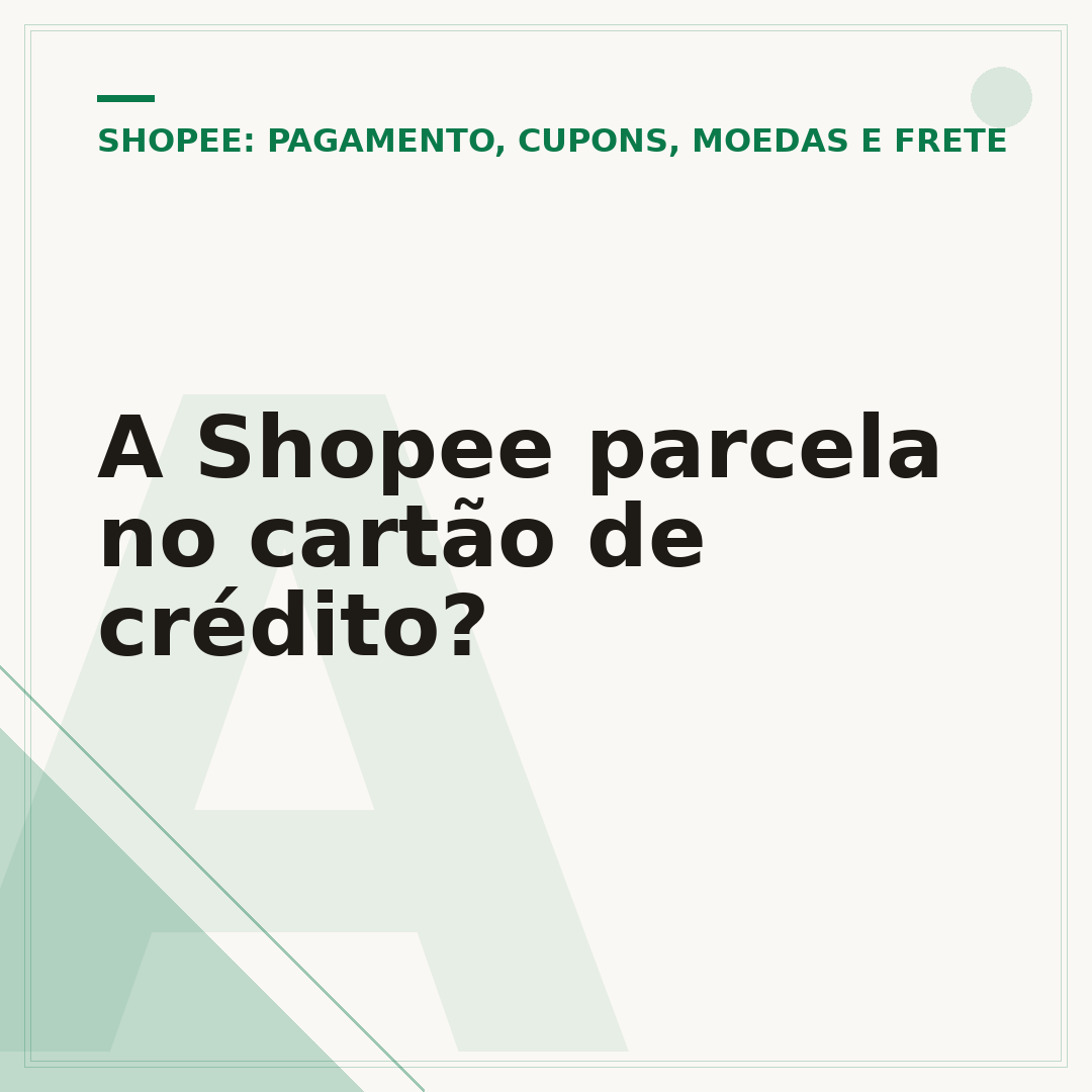 A Shopee parcela no cartão de crédito?