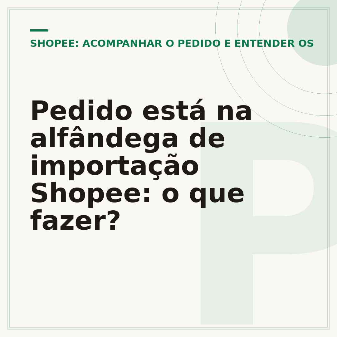 Pedido está na alfândega de importação Shopee: o que fazer?