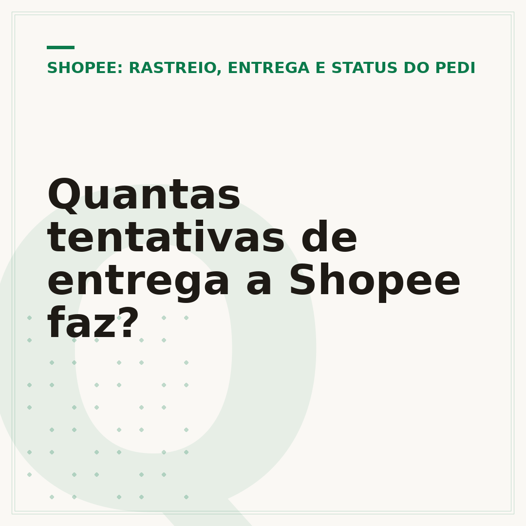 Quantas tentativas de entrega a Shopee faz?