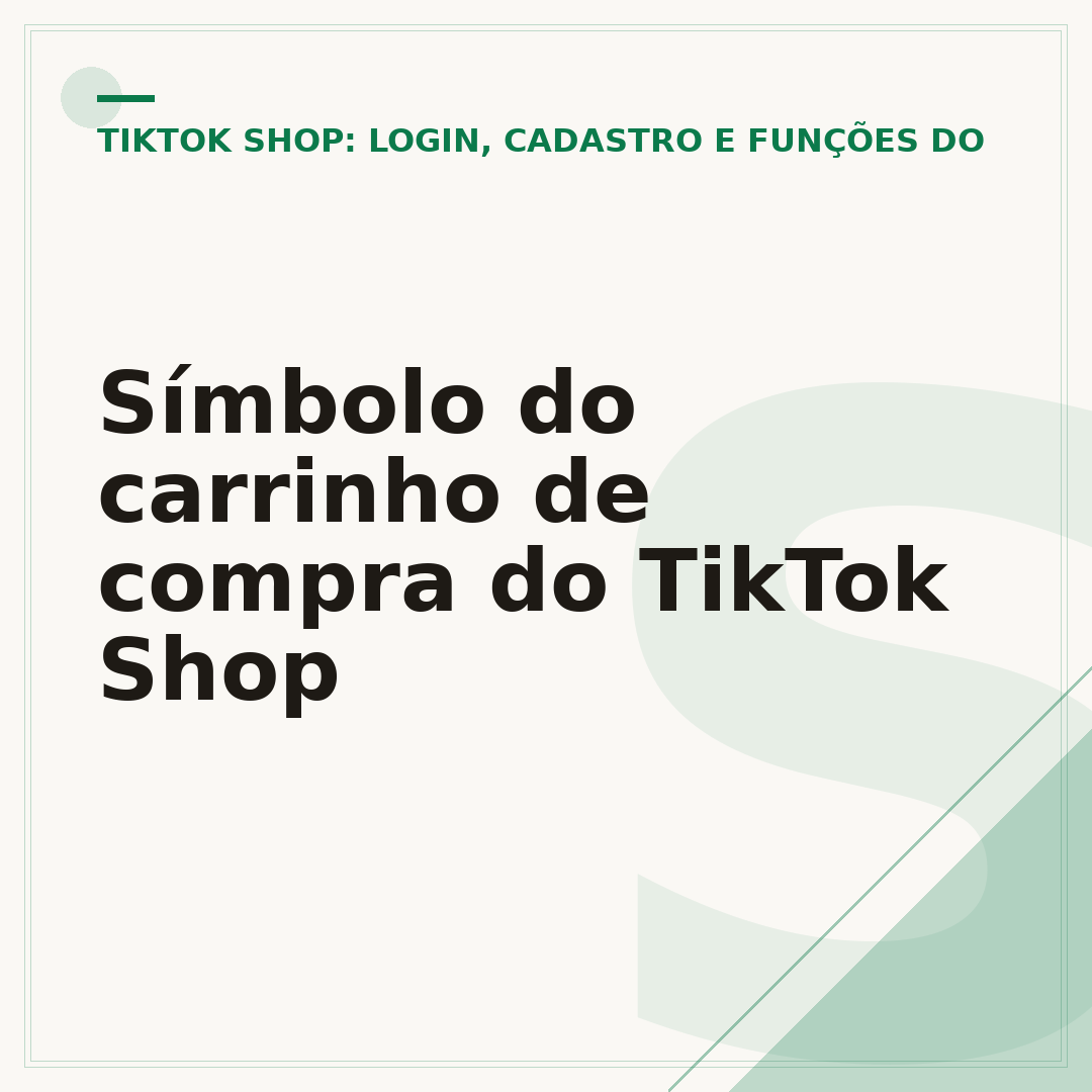 Símbolo do carrinho de compra do TikTok Shop