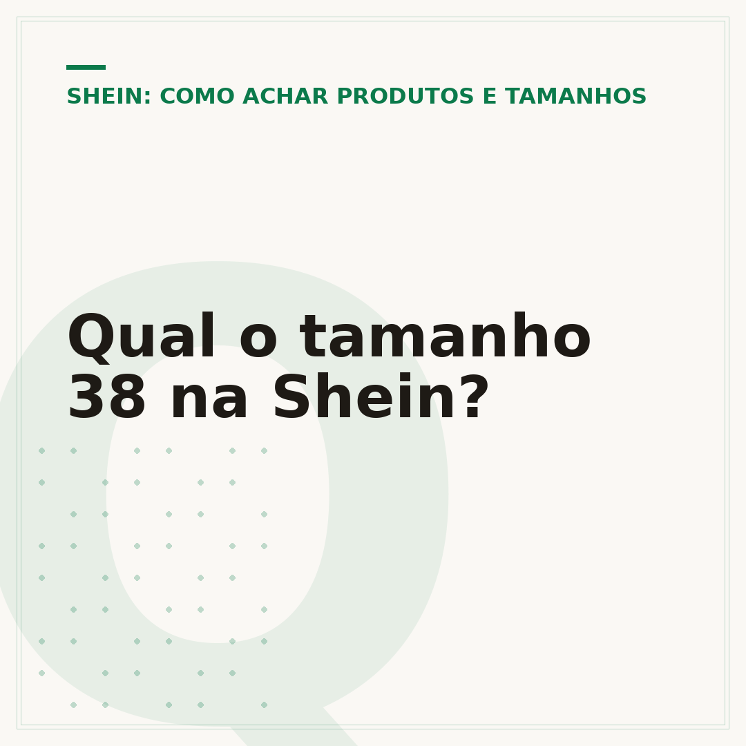 Qual o tamanho 38 na Shein?