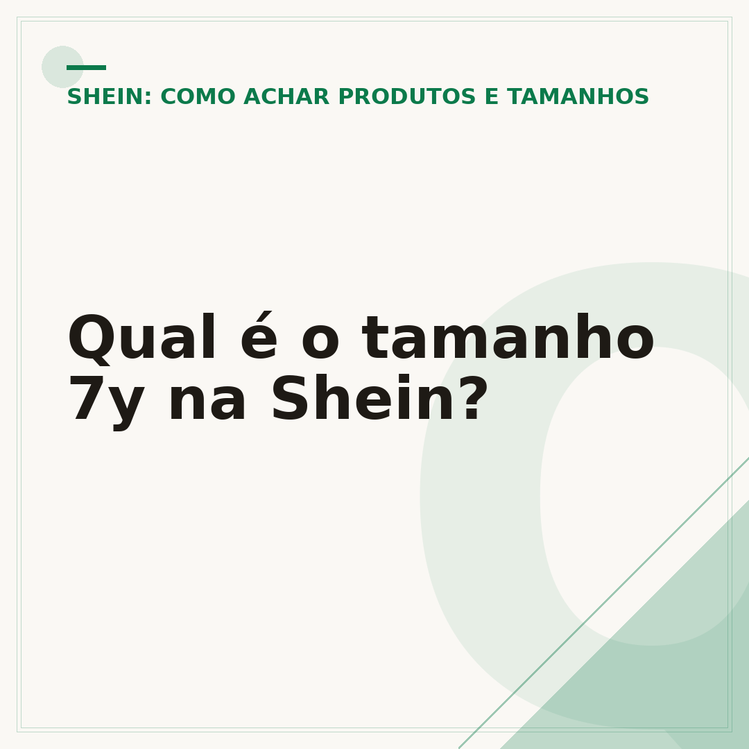 Qual é o tamanho 7y na Shein?
