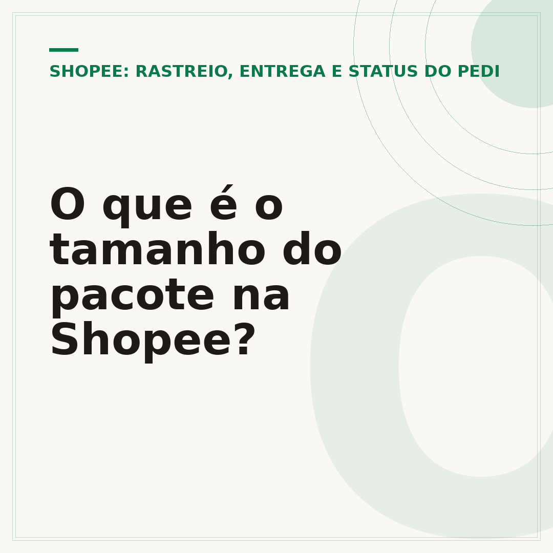 O que é o tamanho do pacote na Shopee?