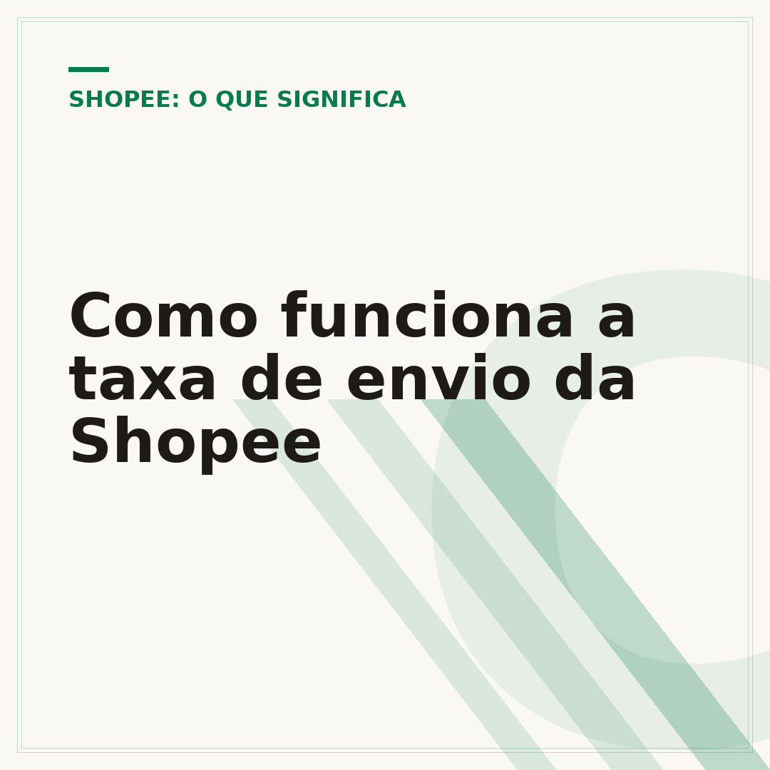 Como funciona a taxa de envio da Shopee