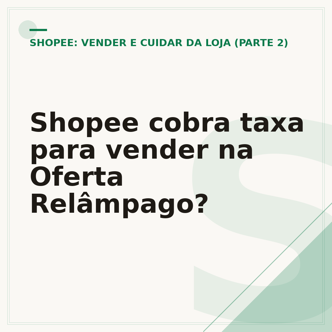 Shopee cobra taxa para vender na Oferta Relâmpago?