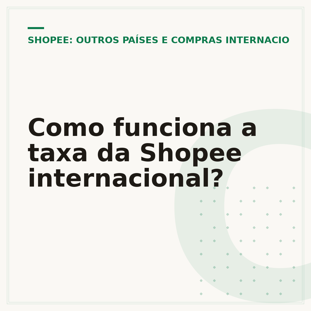 Como funciona a taxa da Shopee internacional?