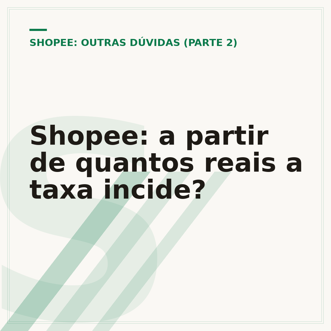 Shopee: a partir de quantos reais a taxa incide?