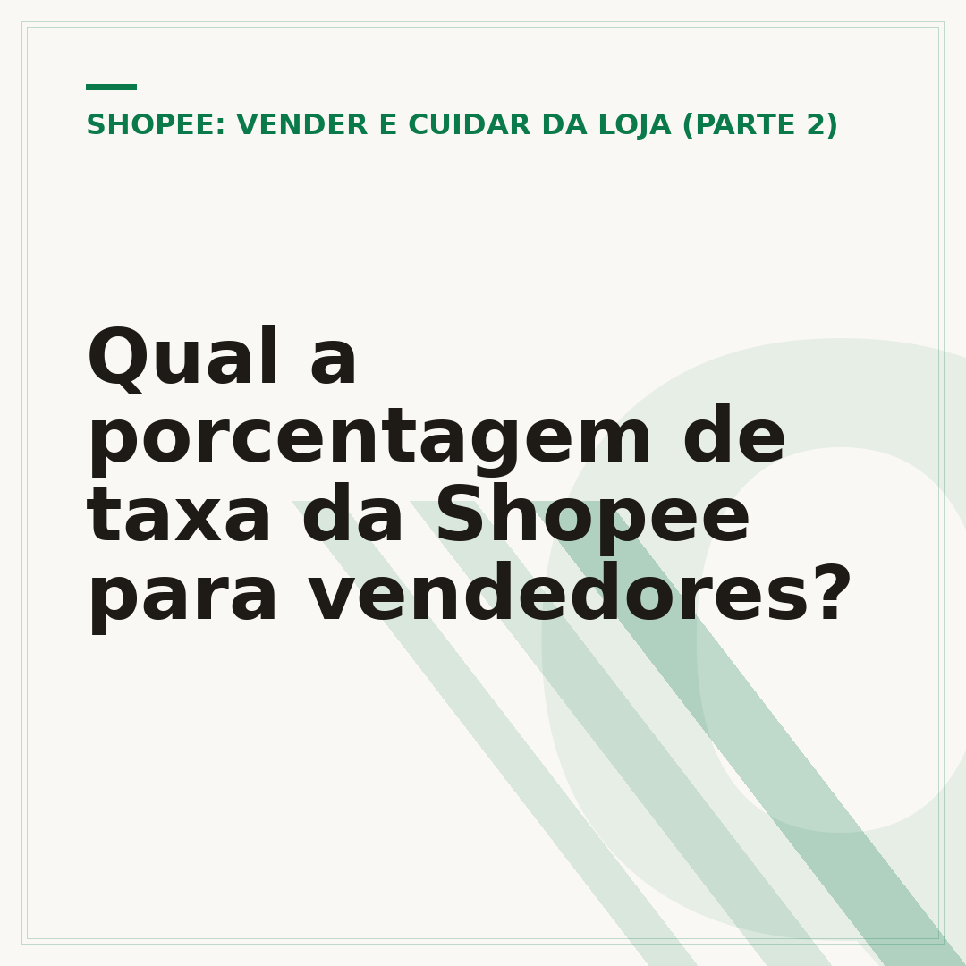 Qual a porcentagem de taxa da Shopee para vendedores?