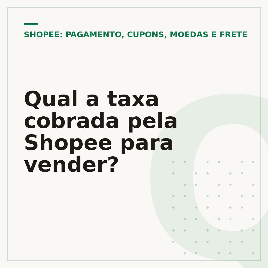 Qual a taxa cobrada pela Shopee para vender?