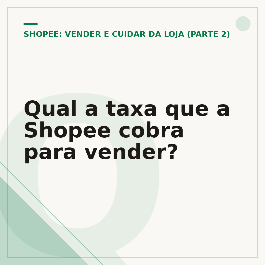 Qual a taxa que a Shopee cobra para vender?
