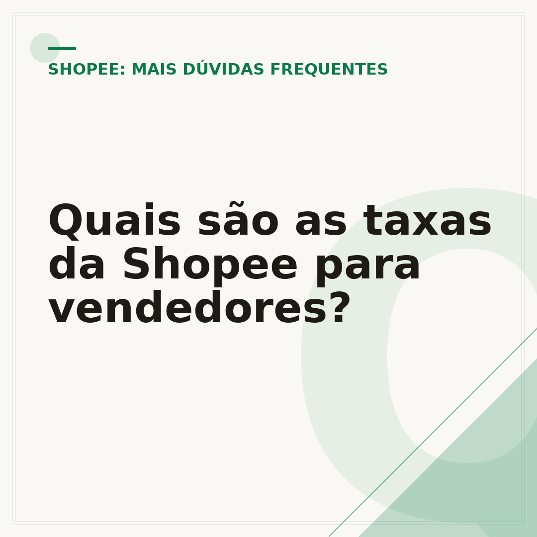 Quais são as taxas da Shopee para vendedores?