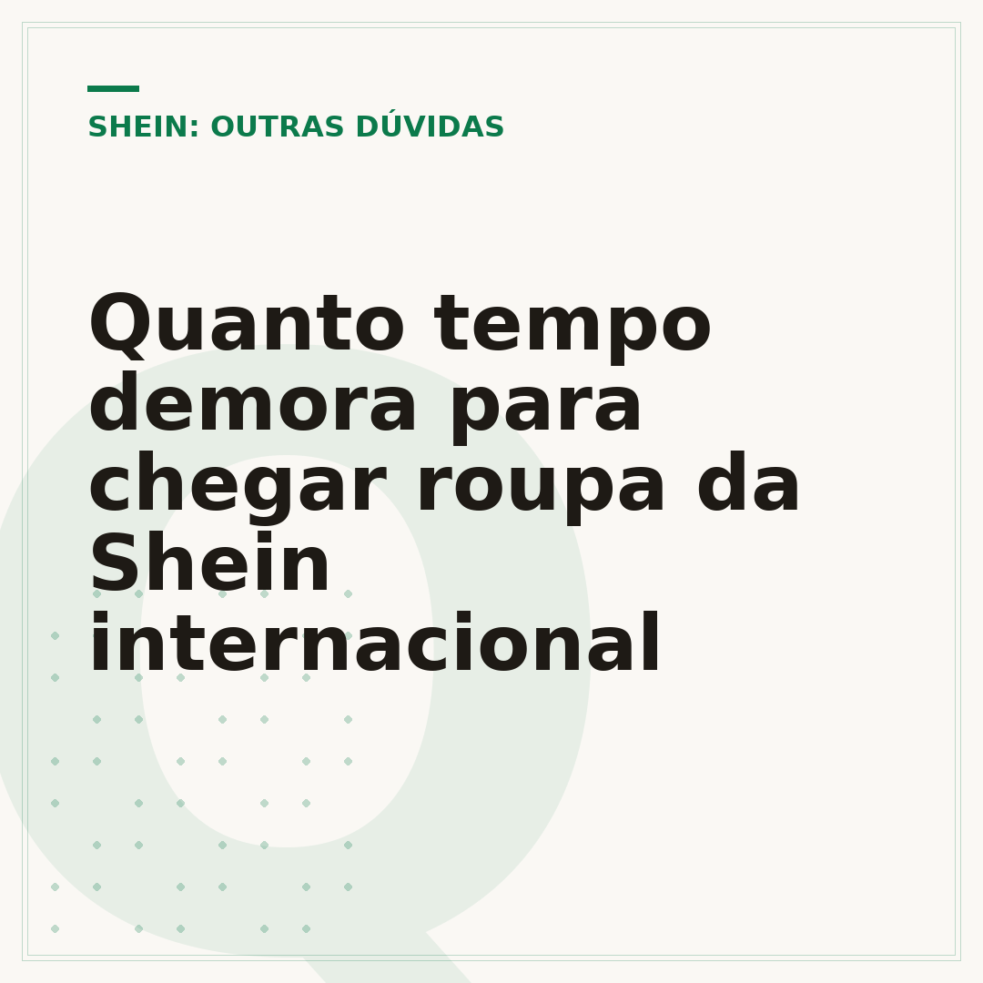 Quanto tempo demora para chegar roupa da Shein internacional