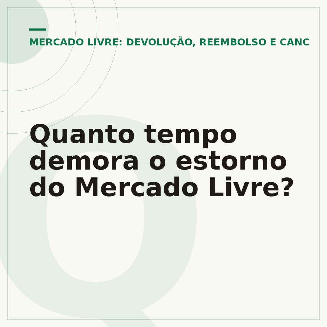 Quanto tempo demora o estorno do Mercado Livre?