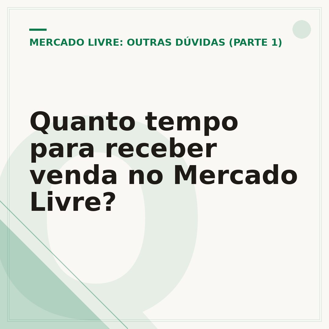 Quanto tempo para receber venda no Mercado Livre?
