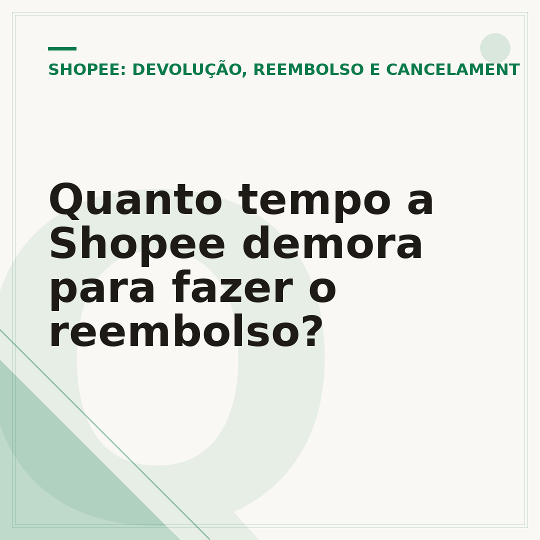 Quanto tempo a Shopee demora para fazer o reembolso?