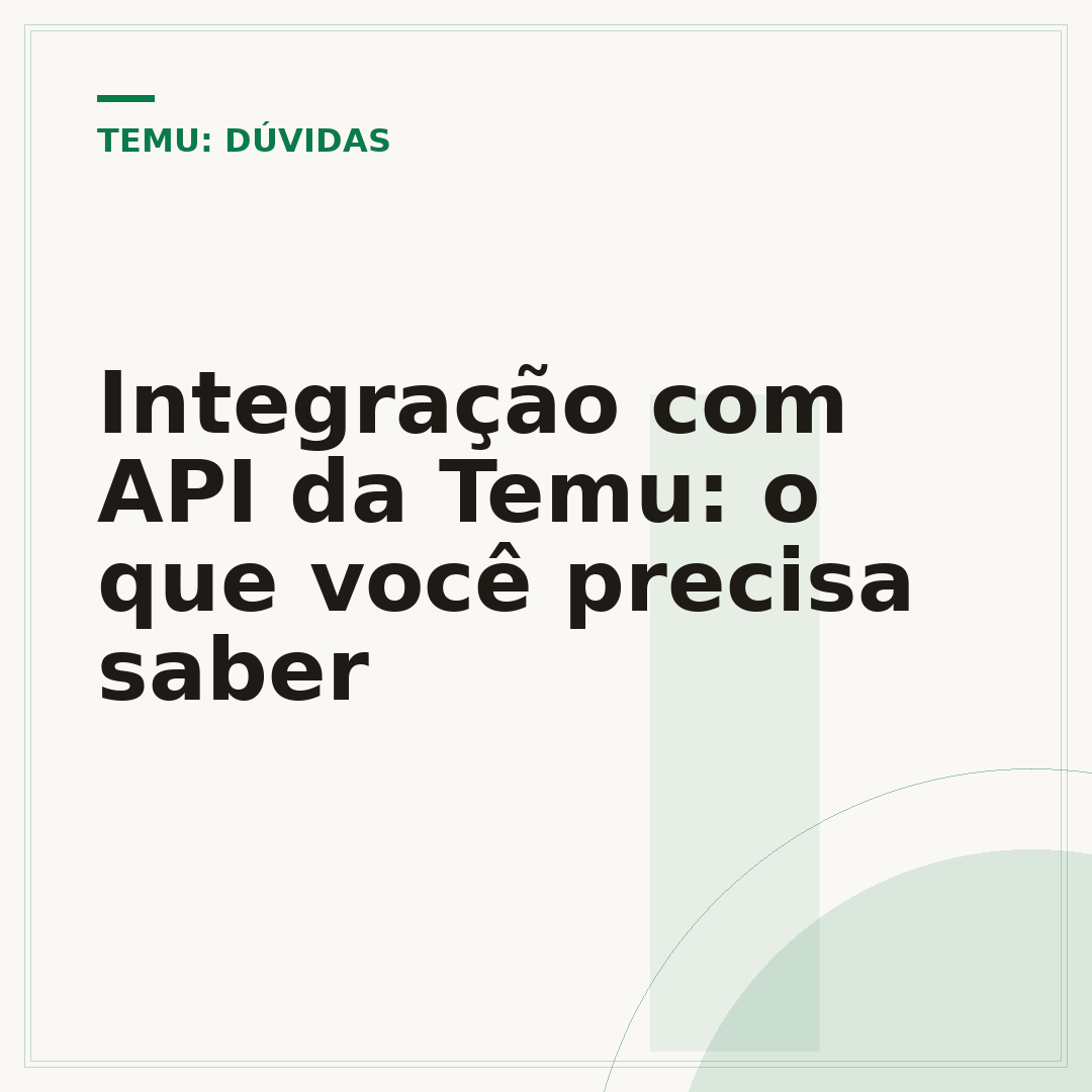 Integração com API da Temu: o que você precisa saber