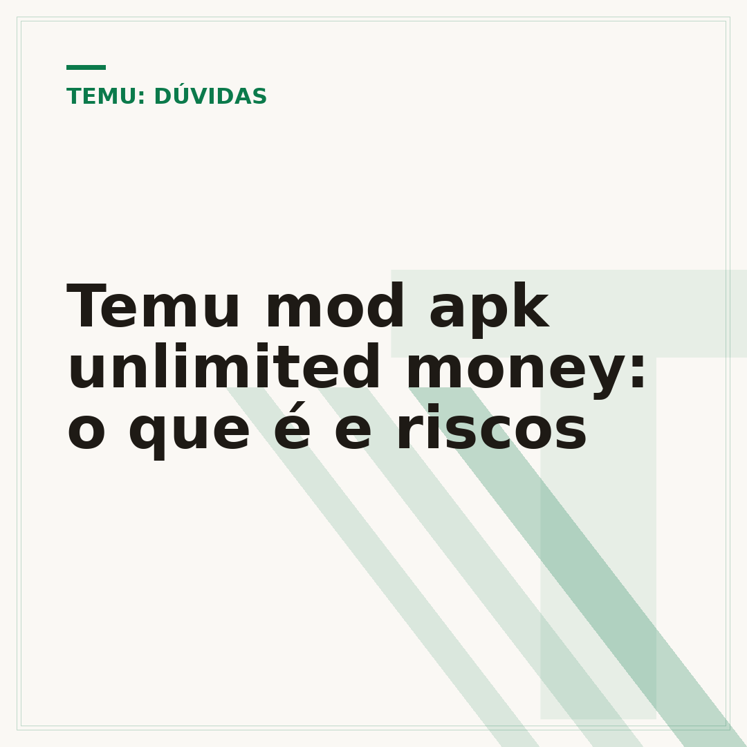 Temu mod apk unlimited money: o que é e riscos