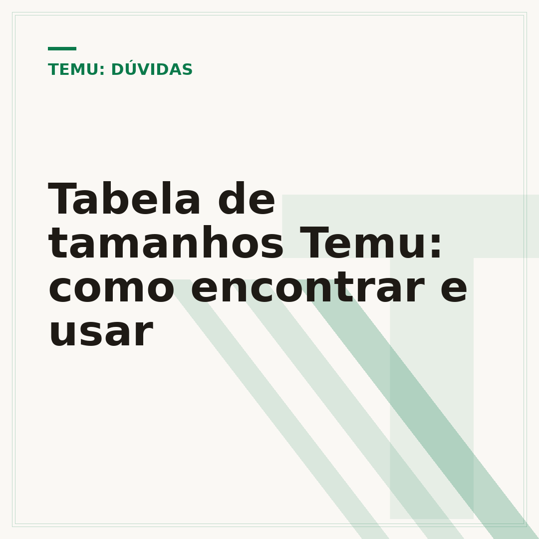 Tabela de tamanhos Temu: como encontrar e usar