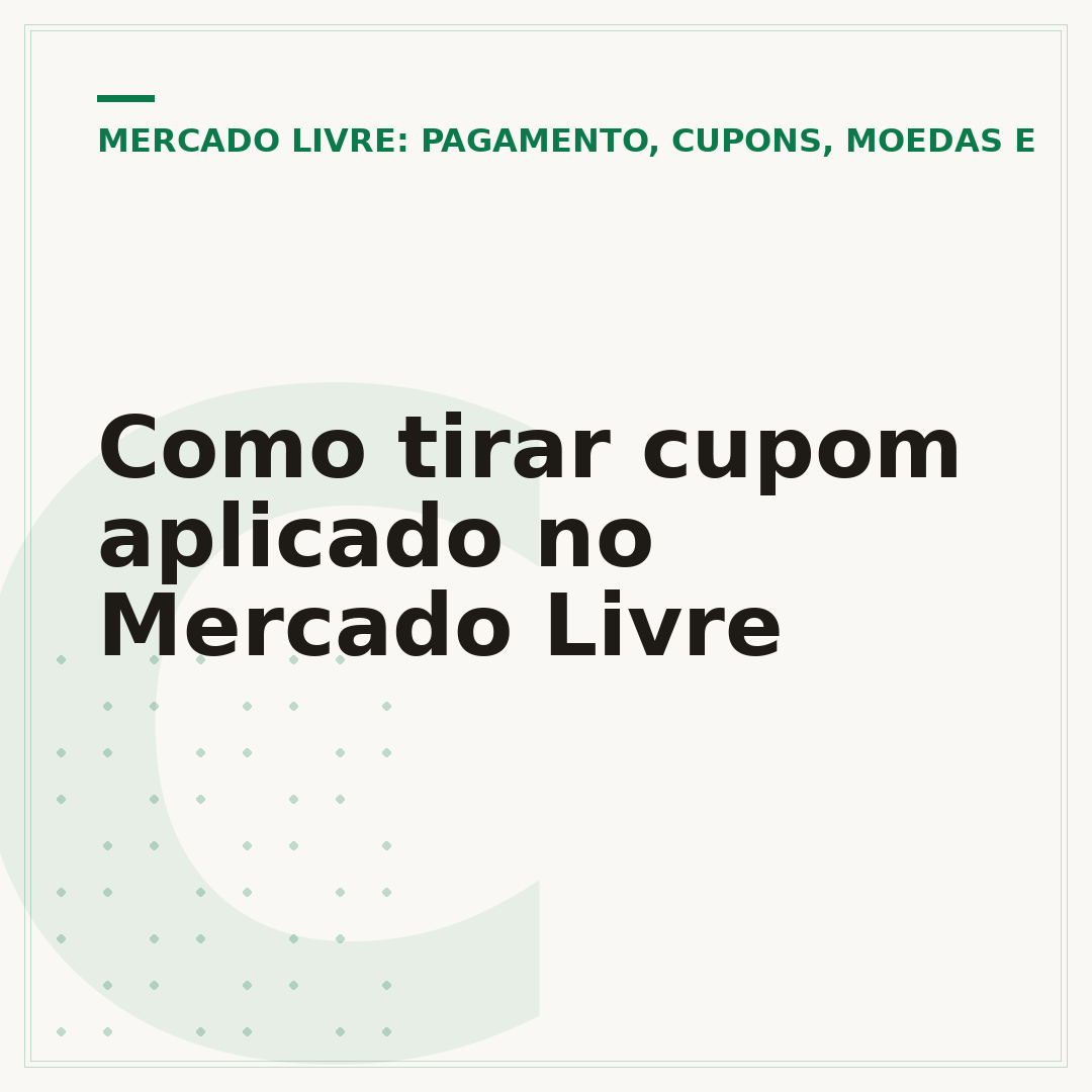 Como tirar cupom aplicado no Mercado Livre