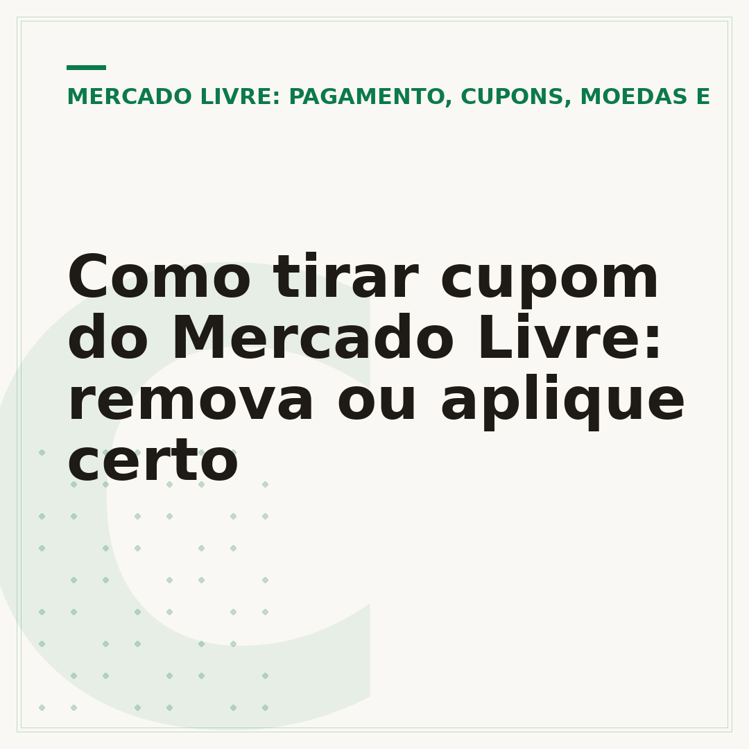 Como tirar cupom do Mercado Livre: remova ou aplique certo