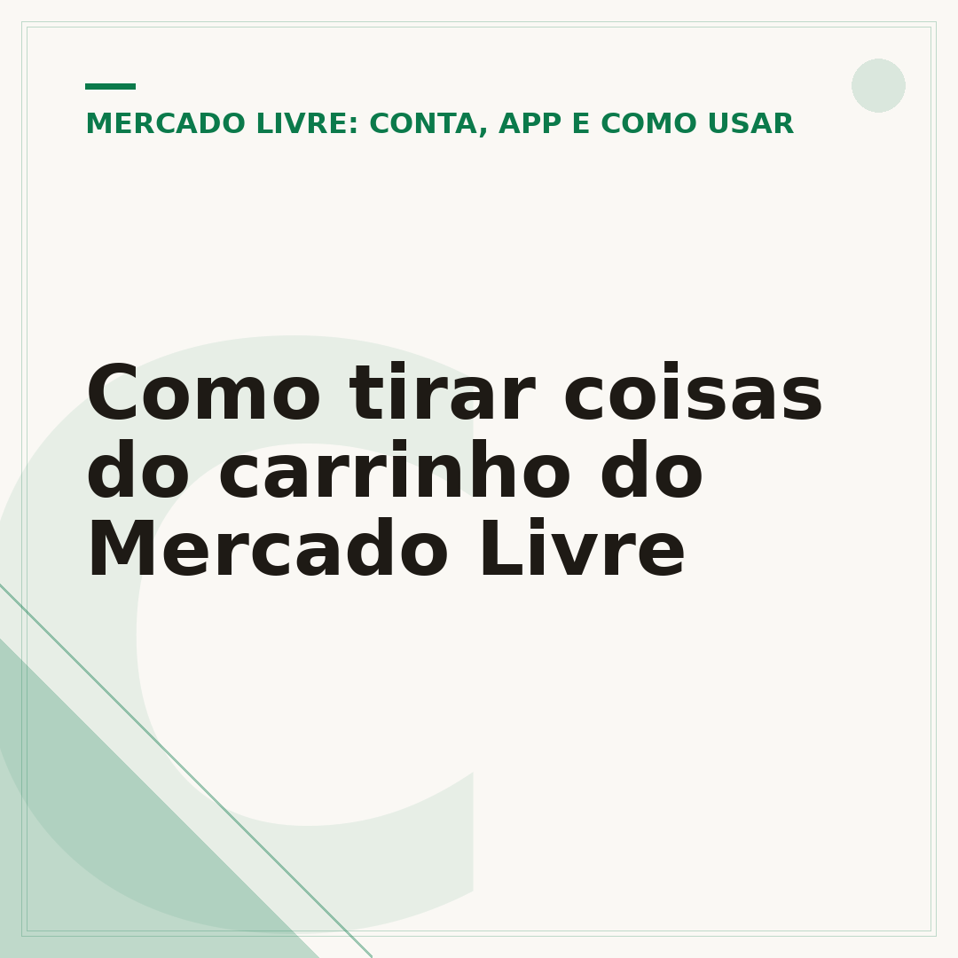 Como tirar coisas do carrinho do Mercado Livre