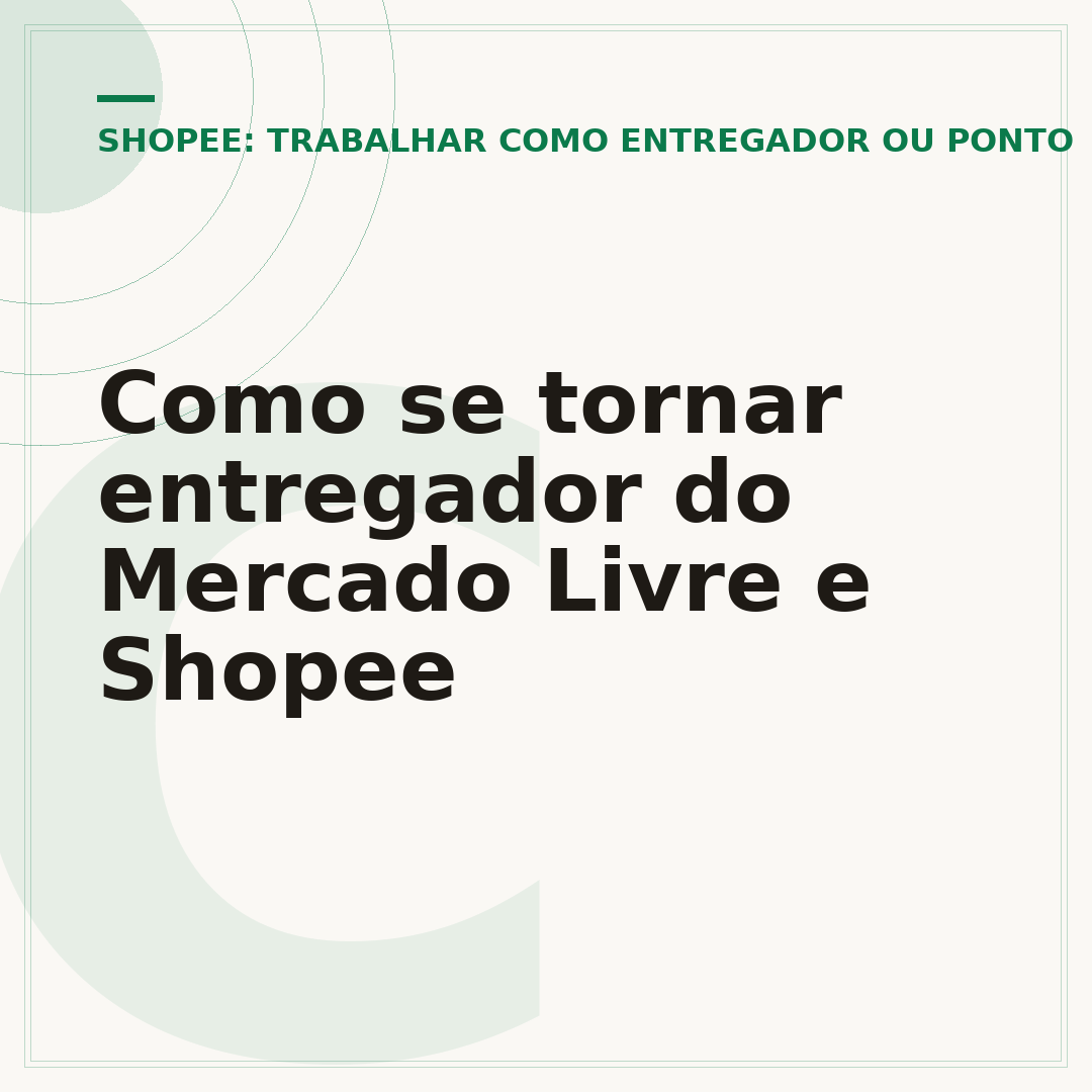 Como se tornar entregador do Mercado Livre e Shopee