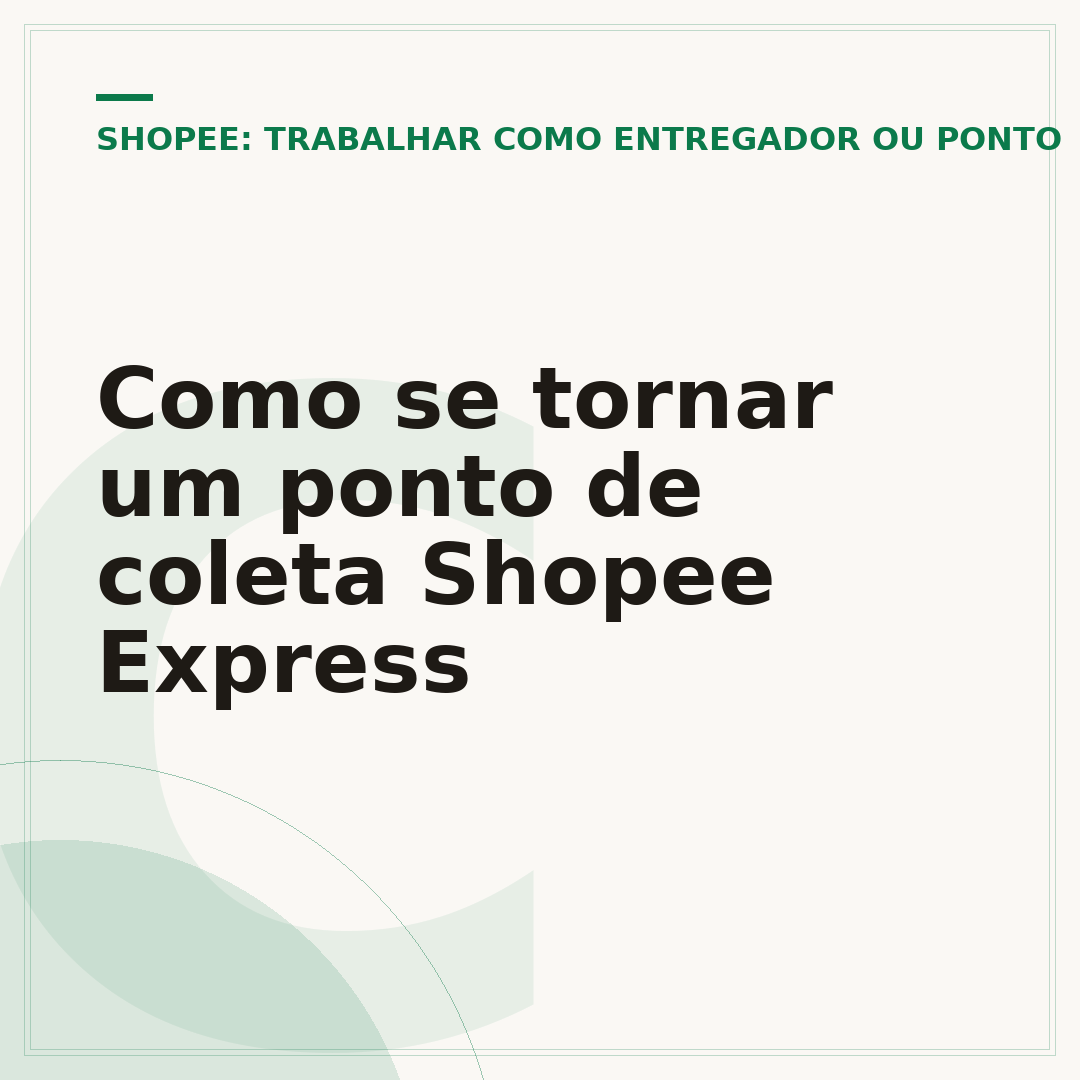 Como se tornar um ponto de coleta Shopee Express