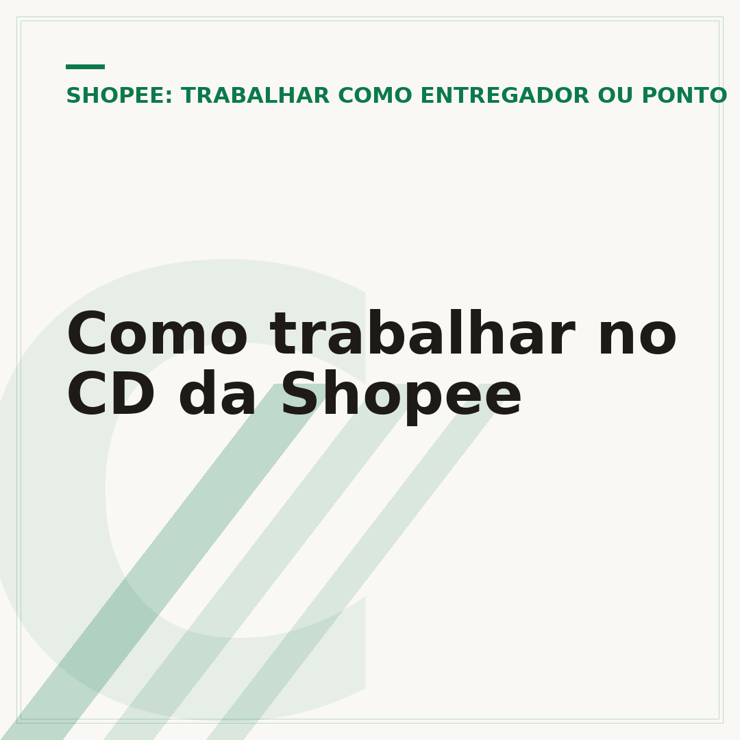 Como trabalhar no CD da Shopee