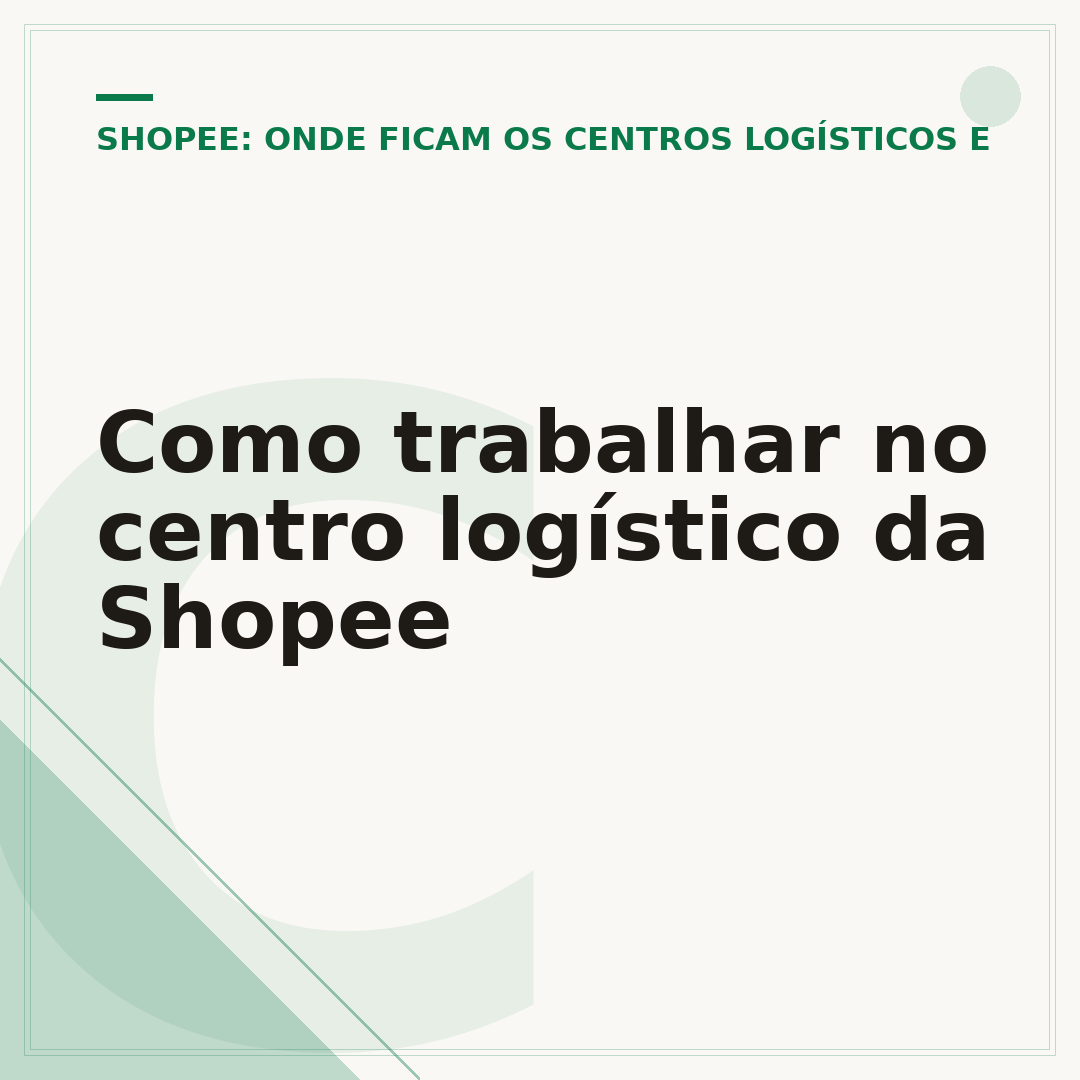 Como trabalhar no centro logístico da Shopee